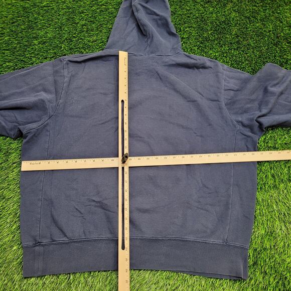 Sanborn Football Hoodie Large 26x25 Oversized Boxy Sun-Faded - Picture 6 of 15